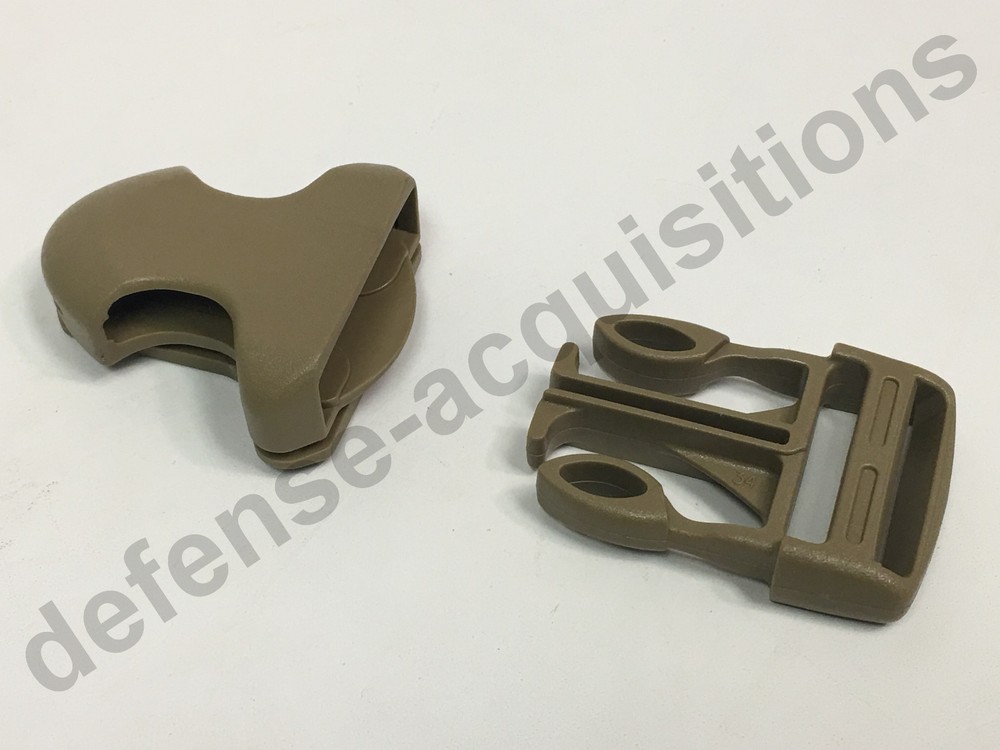 1" ITW Side Release Surface Mount Surmount Military Pouch Replacement Buckle TAN