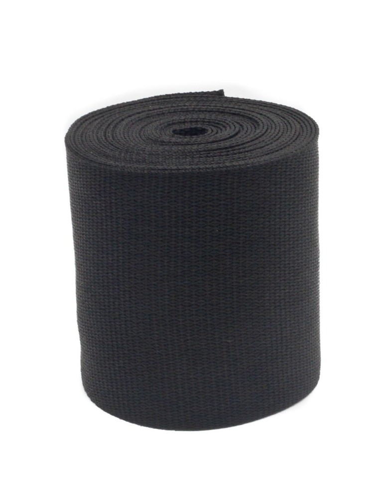 Black Polypropylene Light Weight Webbing 1/2, 3/4, 1, 1.5, 2, 3, 4 Inch Width