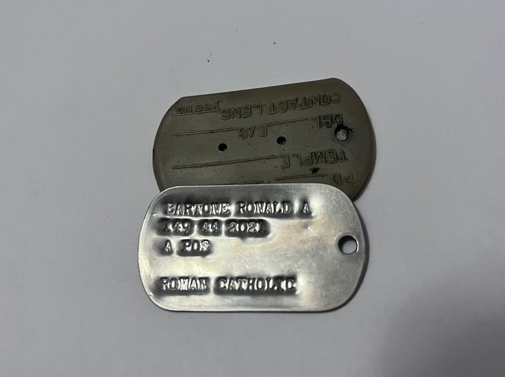WWII Era US Army Dog Tags - Pair of two