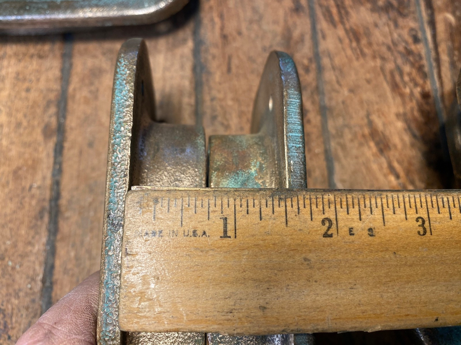 4 SETS OF VINTAGE CAST POLISHED BRONZE HAWSE HOLES 6" X 3" NICE PATINA