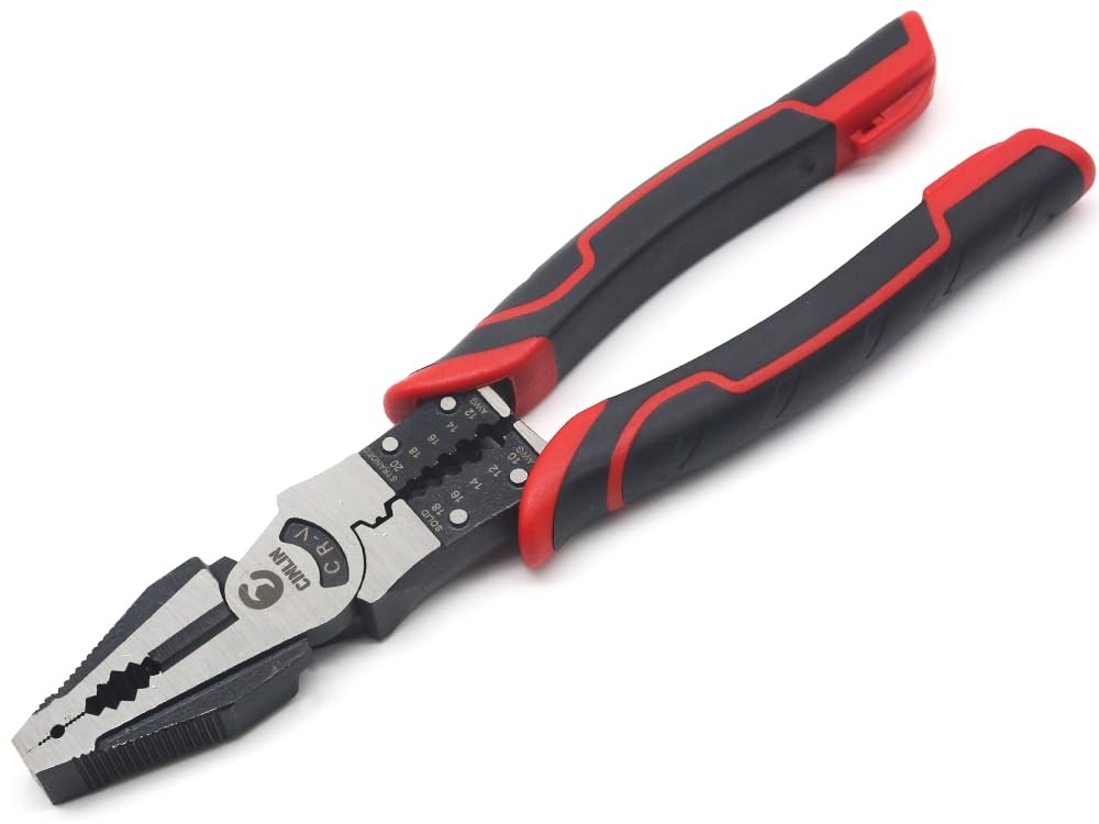 CINLIN Multipurpose Linesman Pliers,8.5in,multifunction Combination Black