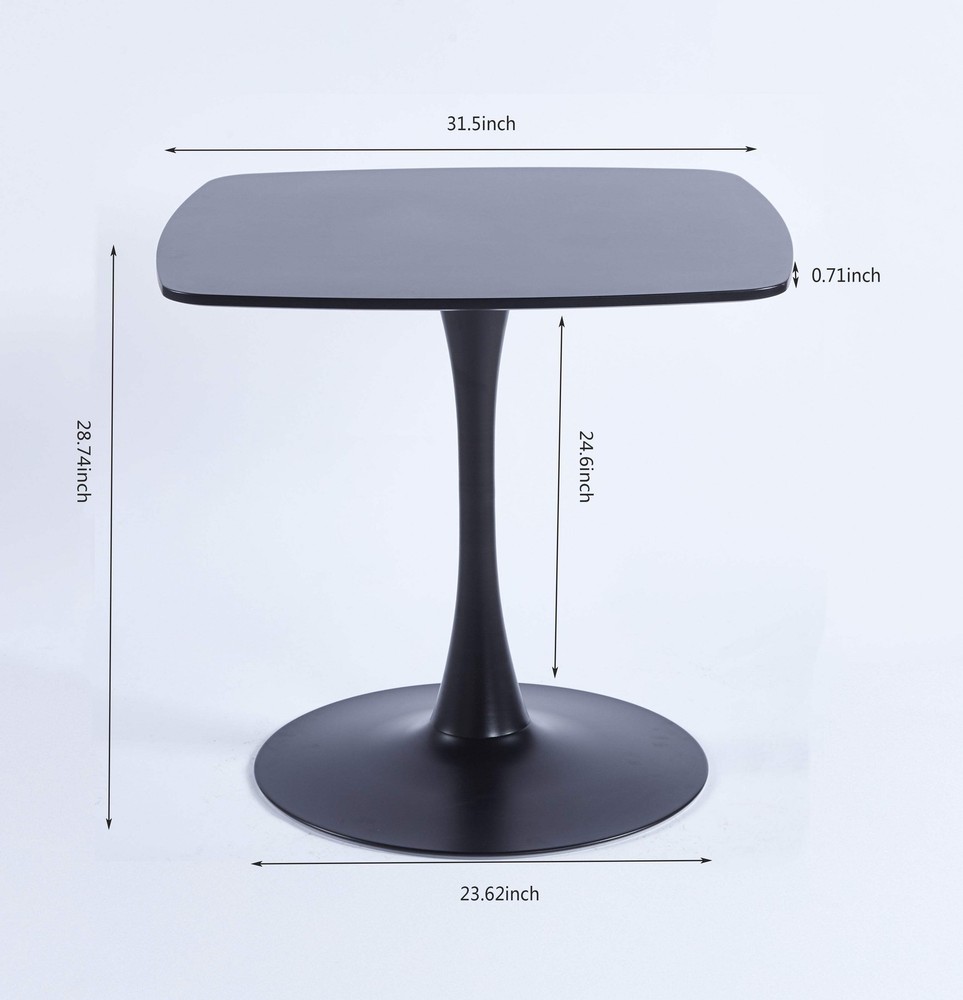 Homy Casa Special Dining Table,MDF Dining Table , Kitchen Table,Black,exective d