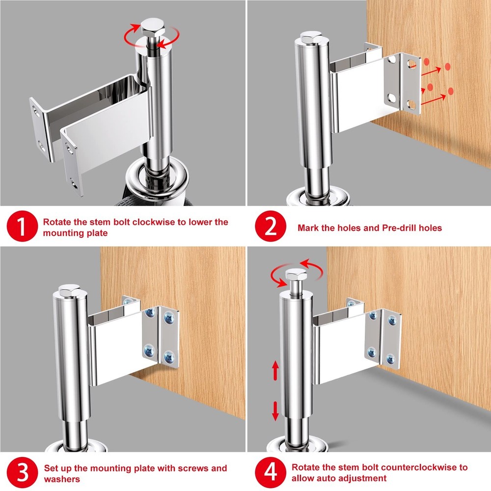 Spring Loaded Gate Casters 8” Heavy Duty Gate Caster Wheels with Hardware