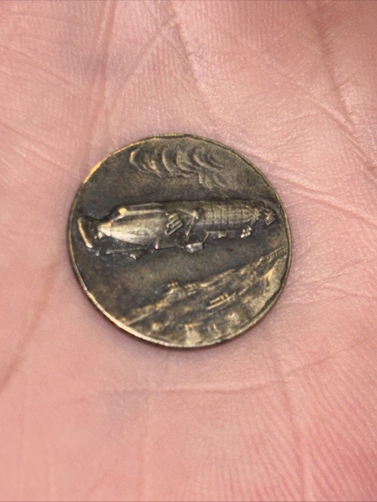 RARE Graf Zeppelin LZ-127 Commemorative Token ~18mm Dime Size Vintage