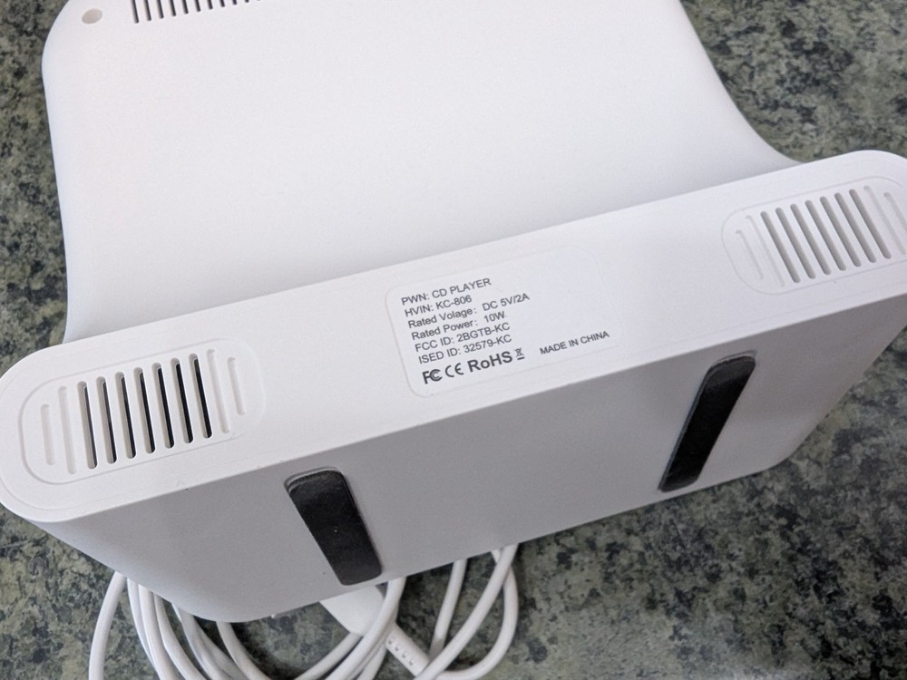 KC-806 CD Player Bluetooth Speakers USB AUX White