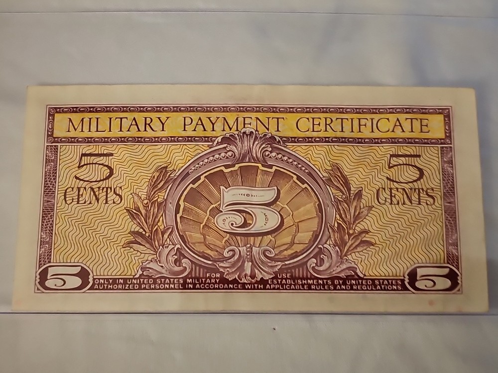 Military Payment Certificate 5 Cents