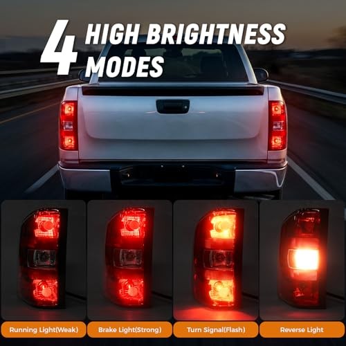 Tail Lights Assembly for Chevy Silverado 1500 2500HD 2007-2013 Left Driver Side