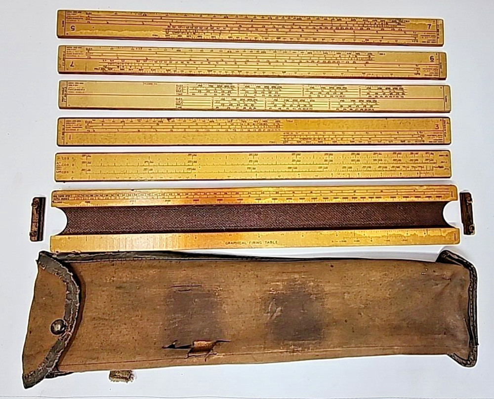 WW2 US Army Graphical Table Slide w Carrying Case U87