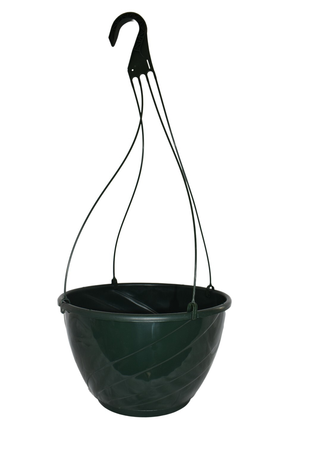Large 12" Hanging Baskets - Deco Swirl Round Plastic Pots -Landmark - Choose Qty