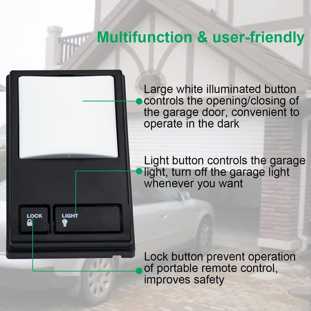 Multi-Function Garage Door Keypad Console for LiftMaster - Durable Brass Design