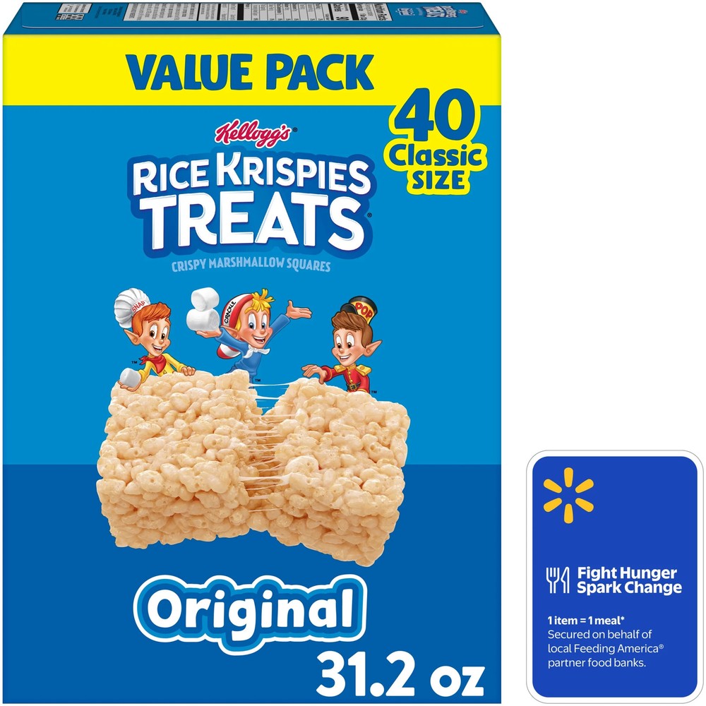 Original Chewy Crispy Marshmallow Squares Snacks