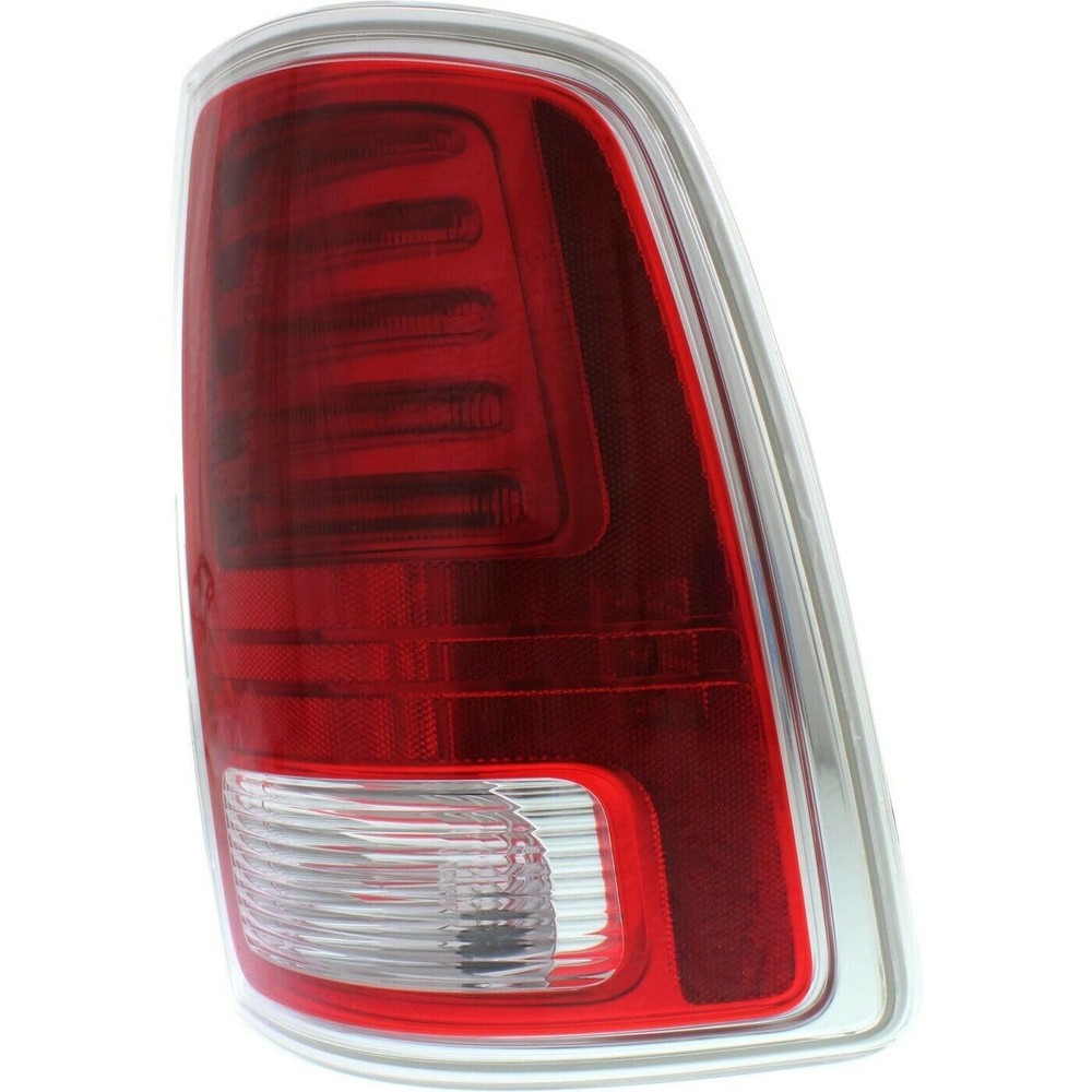 Left Driver Side Tail Light Assembly Red Chrome Clear for Ram 1500 Classic 2019