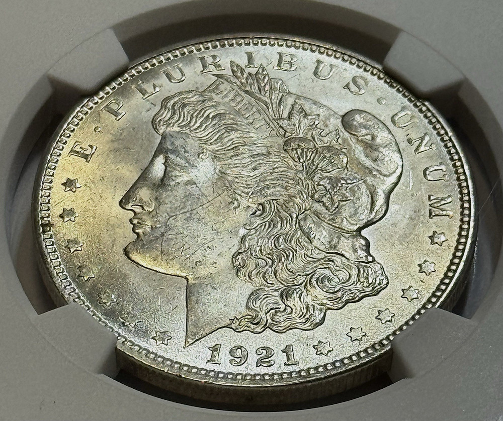1921 Morgan Silver Dollar $1 | NGC MS63 | Final Year Issue | Choice Uncirculated