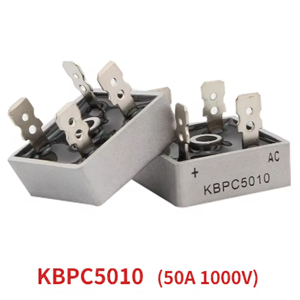 10PCS 1000V 50A Metal Case Single Phase Diode Bridge Rectifier KBPC5010