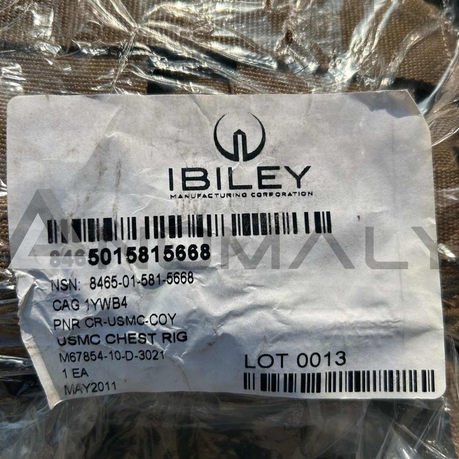 USMC Chest Rig, Tactical Assault Panel TAP Vest Ibiley W/ Repair Kit, Coyote NEW