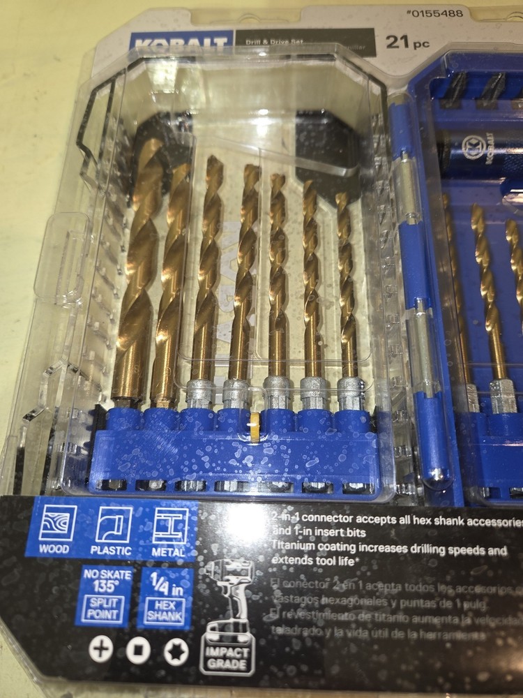 Kobalt 21pc SpeedFit Drill and Drive Set - Titanium Bits