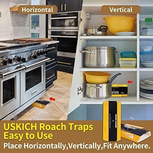 20 Pack Roach Traps – Indoor Glue Traps, Child & Pet Safe, Long-Lasting Bait New