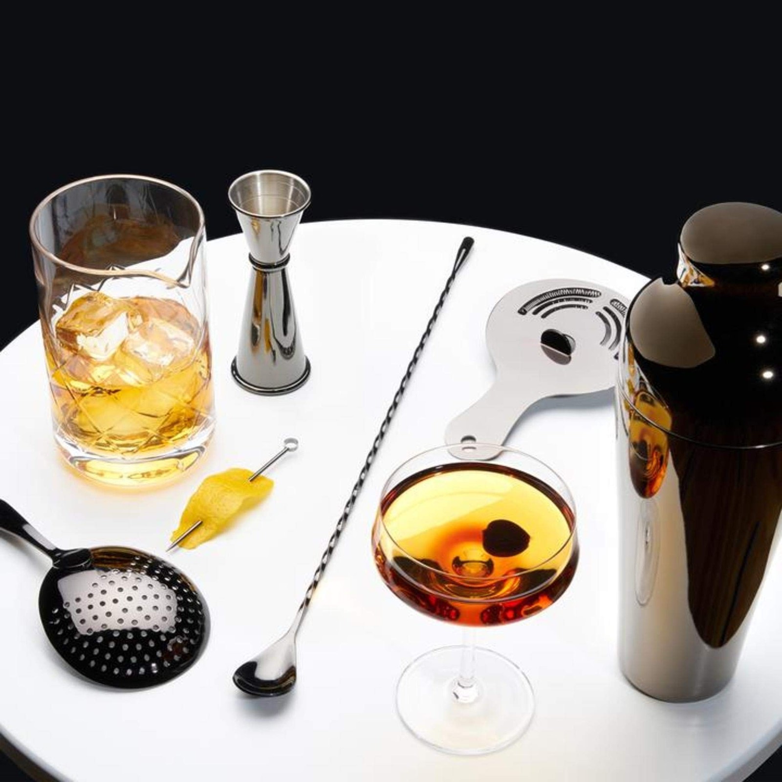 Viski Gunmetal Weighted Stainless Steel Barspoon, Japanese Twisted Stem Handl...