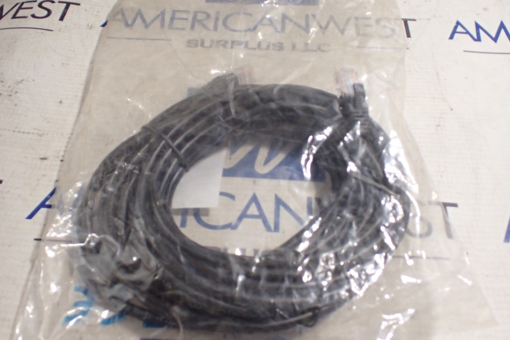 New Legrand 00407 20FT CAT5E Snagless Black Unshielded Ethernet Patch Cable