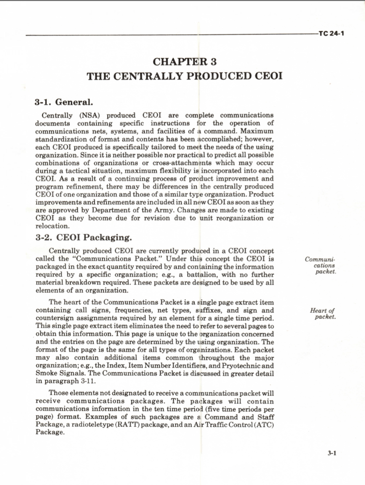 153 Page 1982 TC 24-1 CEOI Communications Electronics COMSEC Manual on Data CD
