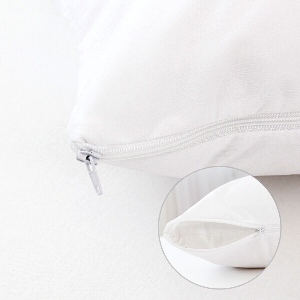 Waterproof Pillow Protector Zippered Pillow Covers Soft Pillowcases All Sizes
