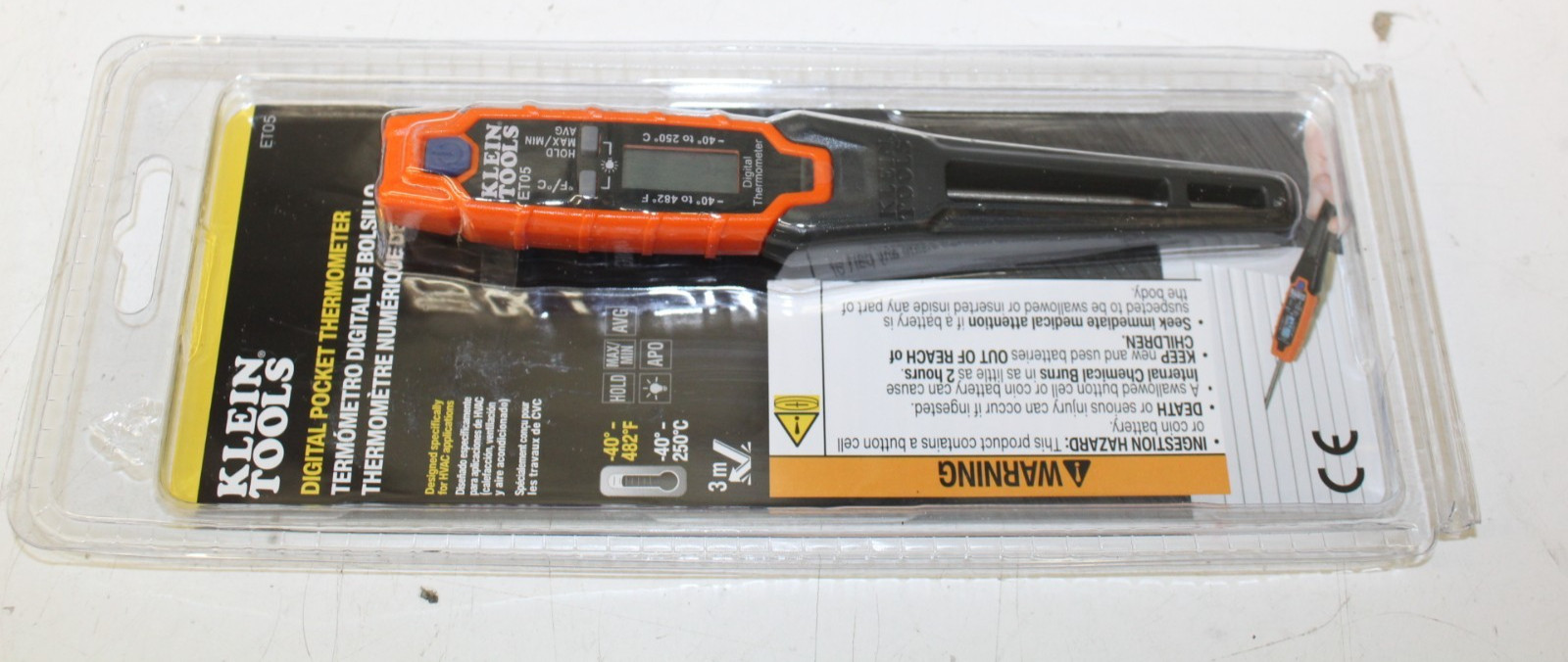 Klein Tools ET05 Digital Pocket Thermometer Probe