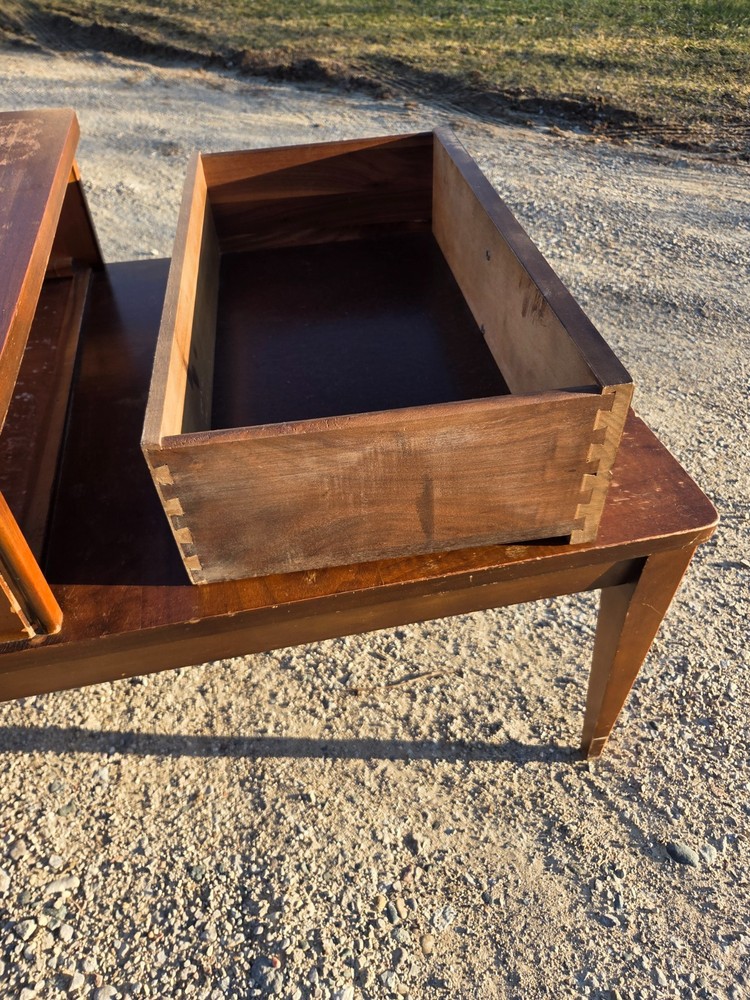 One Mid-century Mersman ( 1950s-1970s ) step-up side table solid wood.