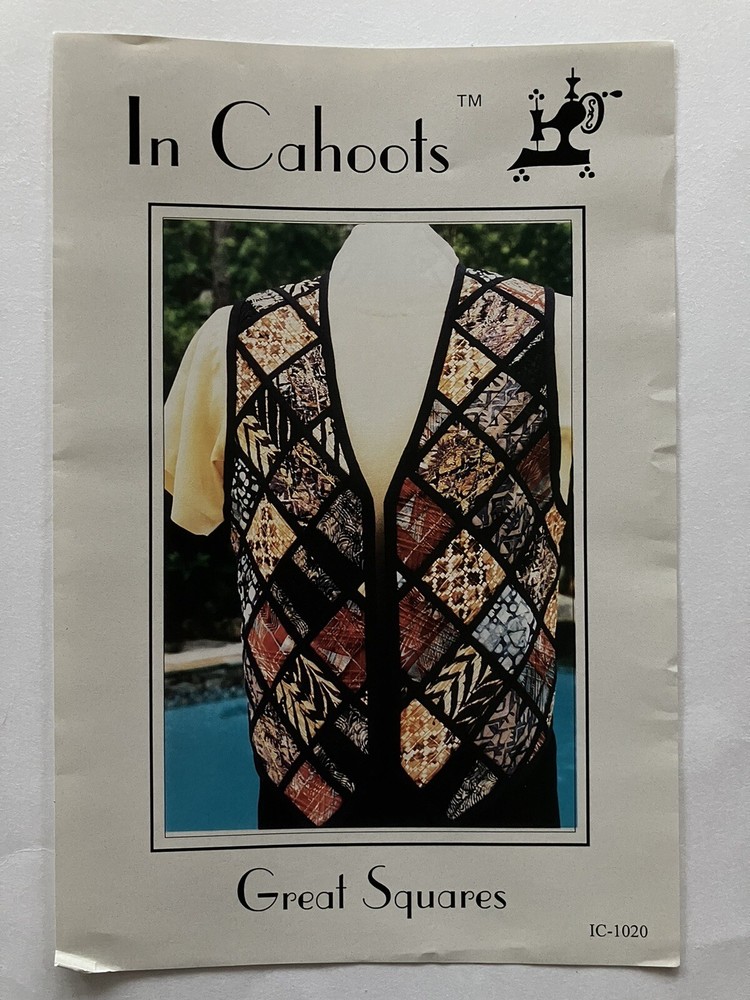 Womens Vest Sewing Pattern Lot Crazy Quilt Patchwork Applique Simplicity Boho