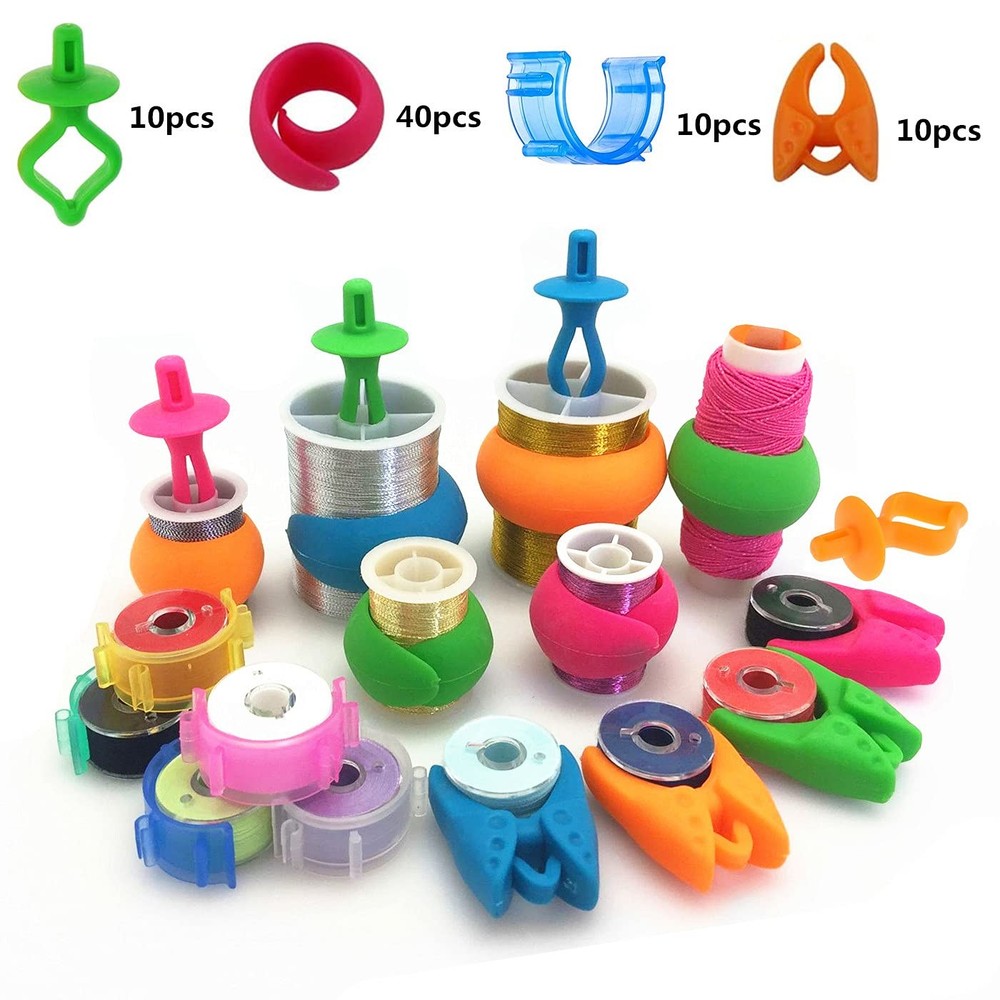 Thread Spool Huggers 70 PCS Savers Bobbin Holders Clamps Small Clips