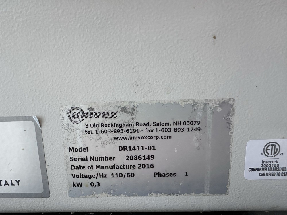 Univex Countertop Dough Divider (Model: DR1411-01)