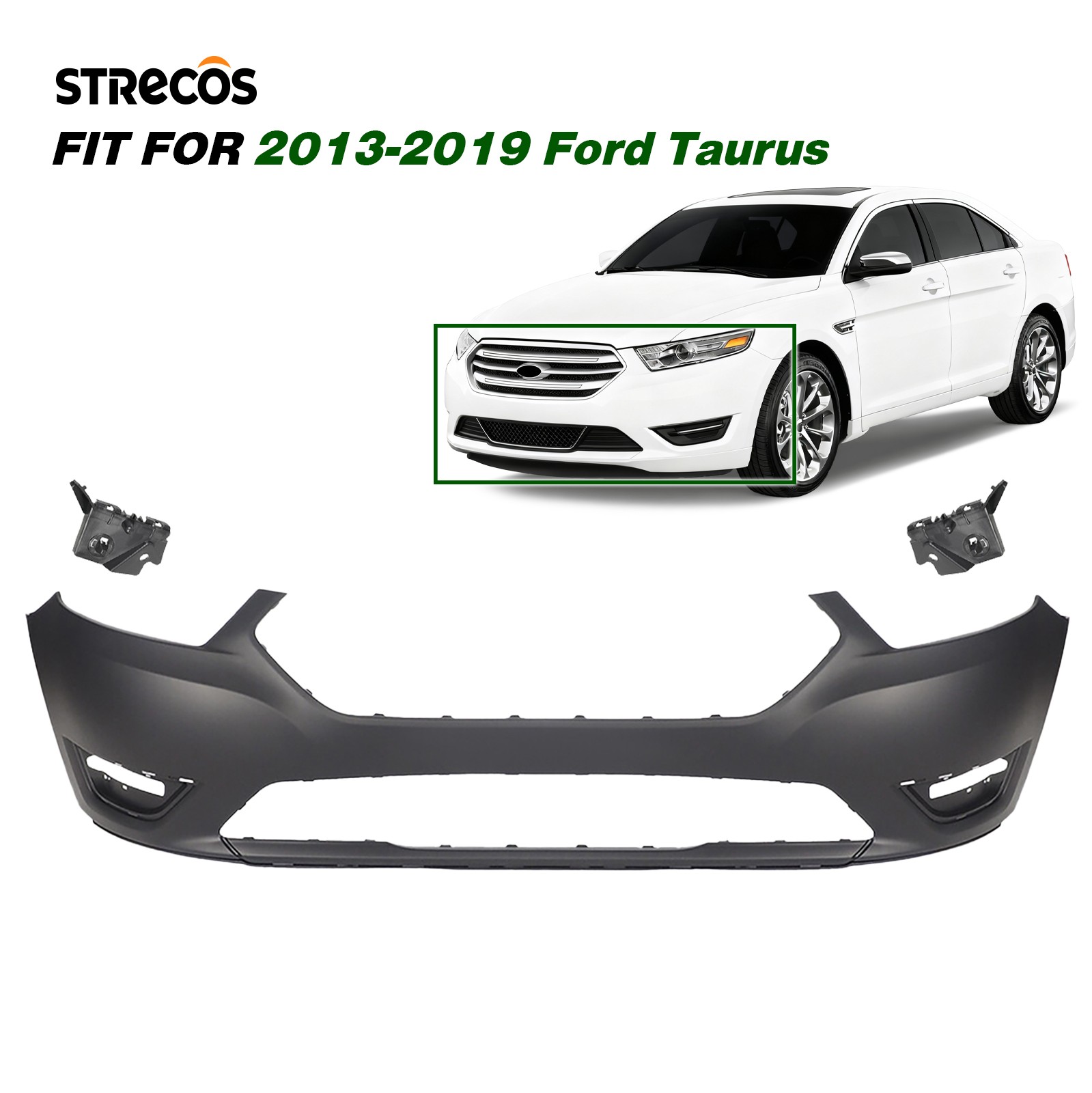 Front Upper Bumper Cover Fit For 2013-2019 Ford Taurus DG1Z-17D957-AAPTM