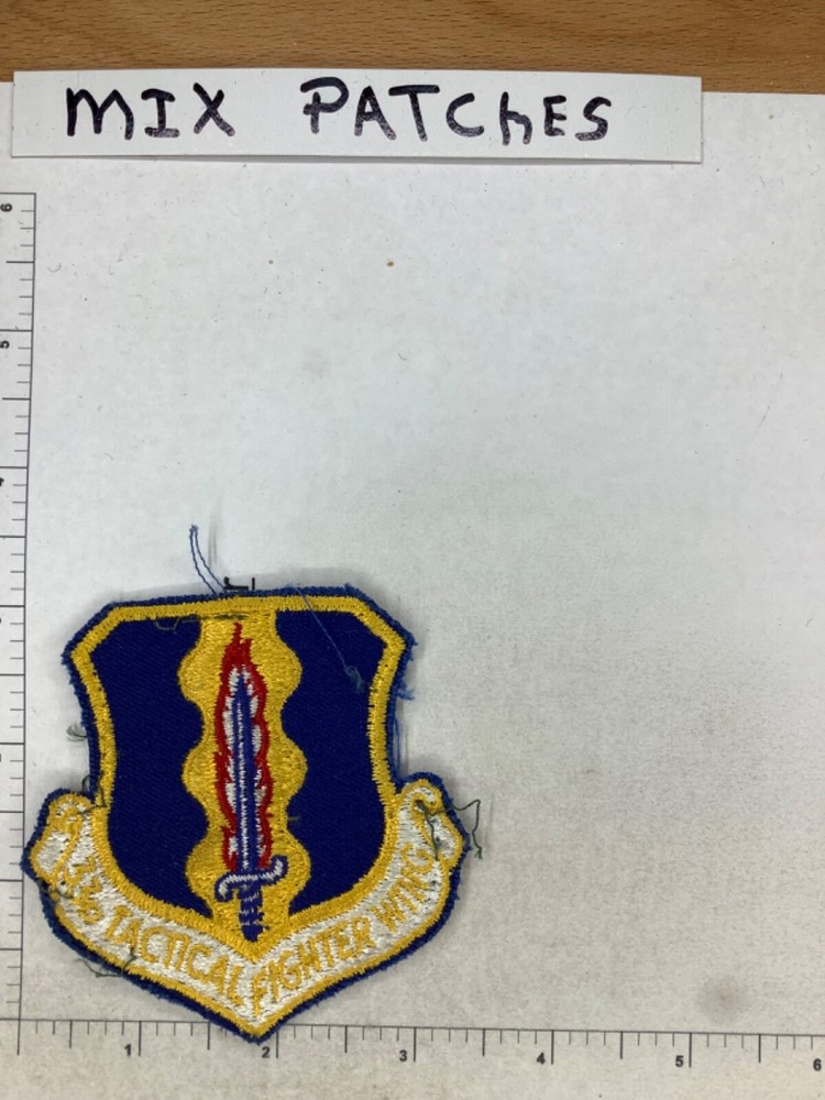 VINTAGE USAF 33rD TACTICAL FIGHTER WING SQUADRON PATCH