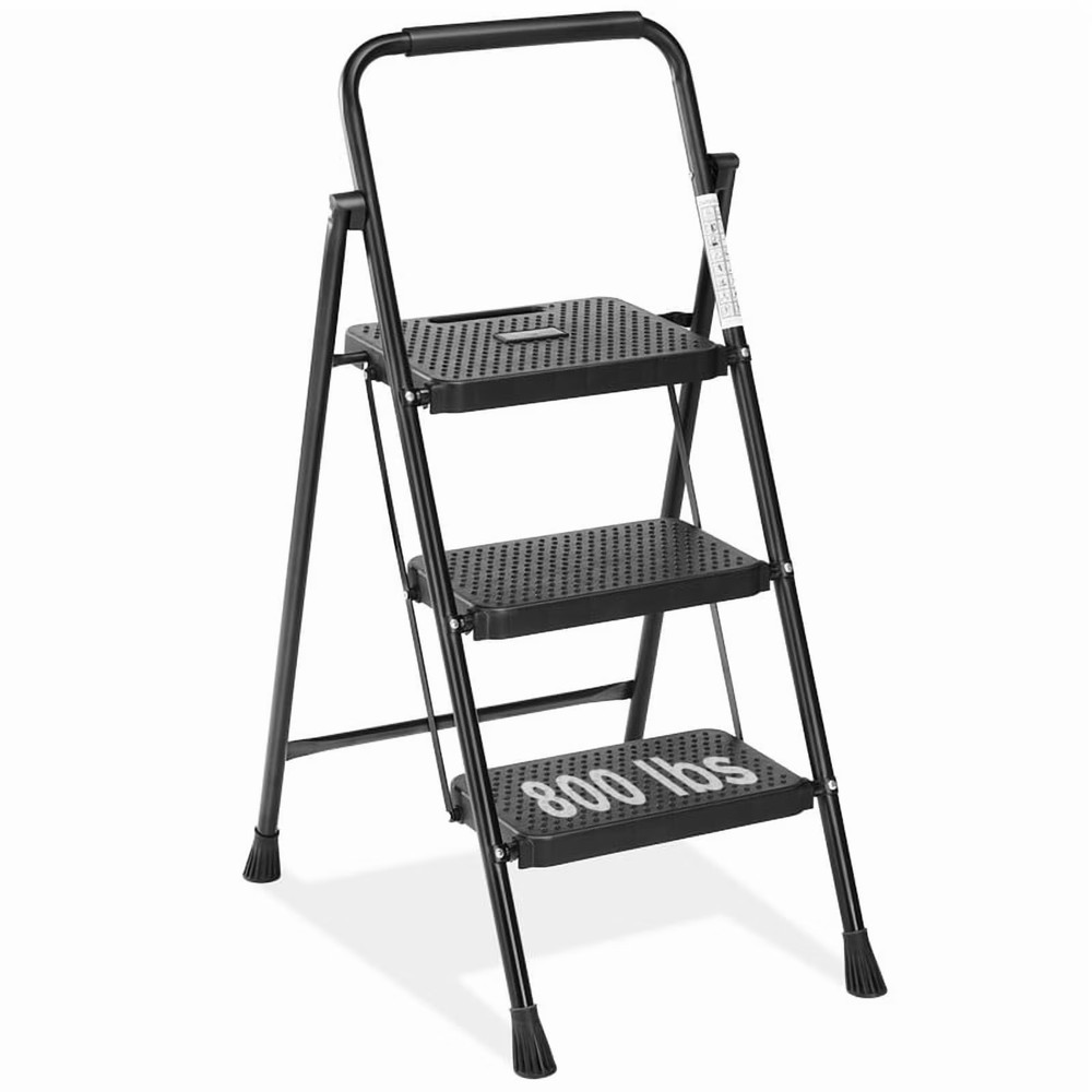 Gianna 3 Step Ladder, Step Stool for Adults,3 Step Ladder Folding Step Stool wit