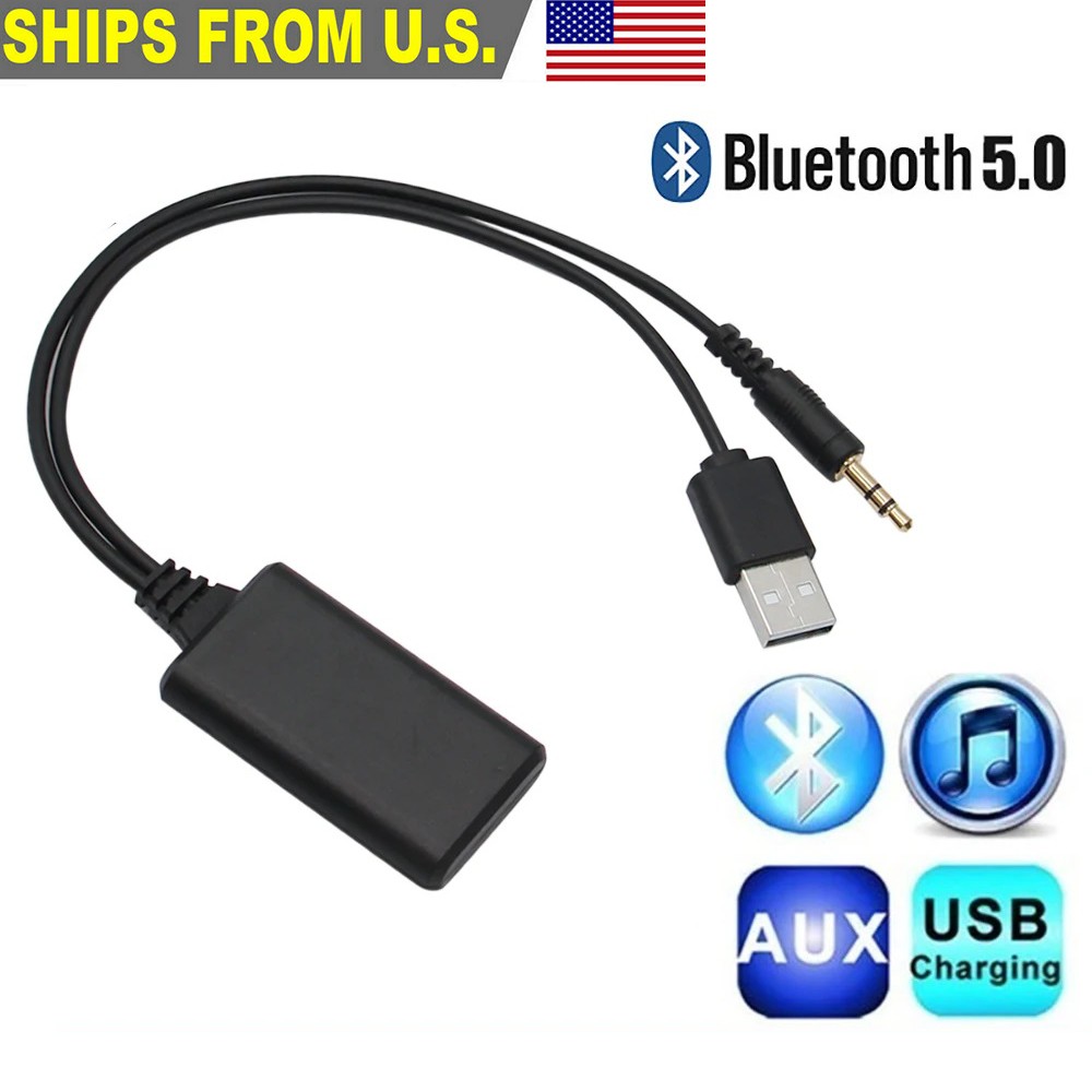 Wireless Bluetooth AUX Audio Receiver Adapter Car Universal Cable Music Player
