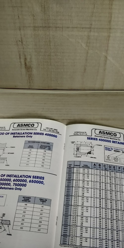 1990s Accurate Screw Machine Co. Captive screw catalog C3