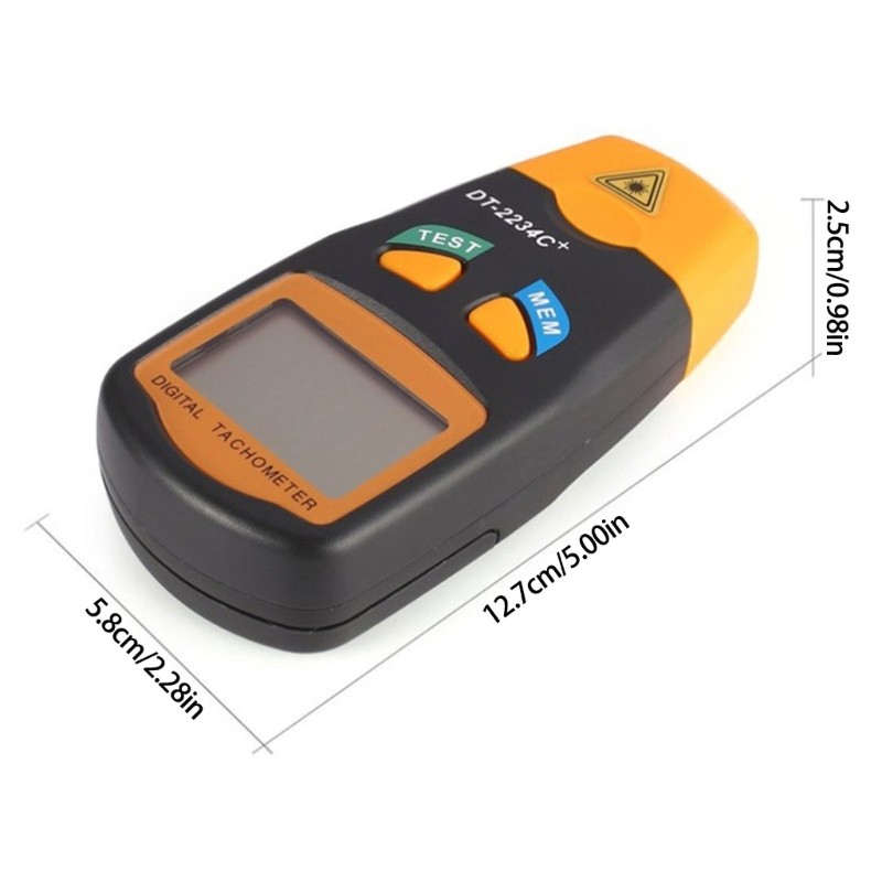 Light weights Digital Tachometer with No Contact Technology for Speed Testing