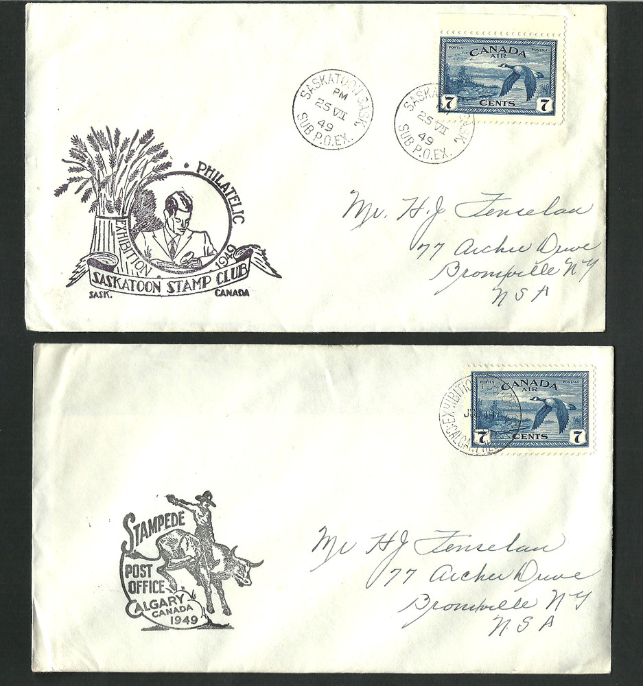 Canada Covers 1949   7C   U/VF