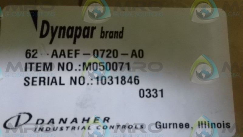 DANAHER 62-AA-EF-0720-A0 ENCODER NSMP