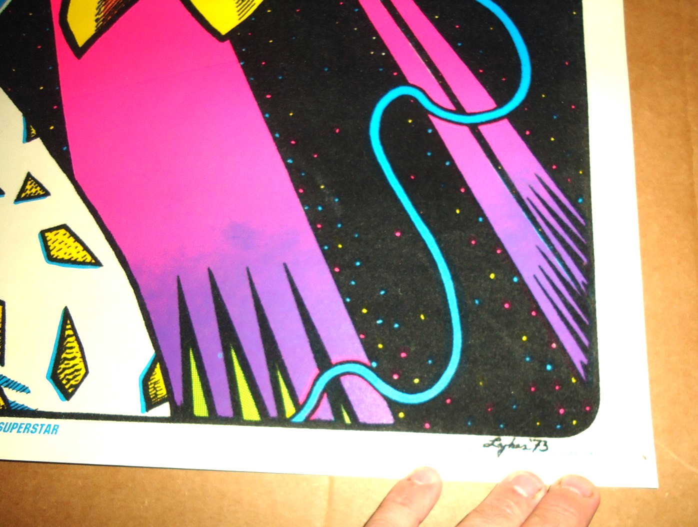 Authentic 1974 Elvis Presley Velvet Poster Blacklight Colorfull John Lykes Rare