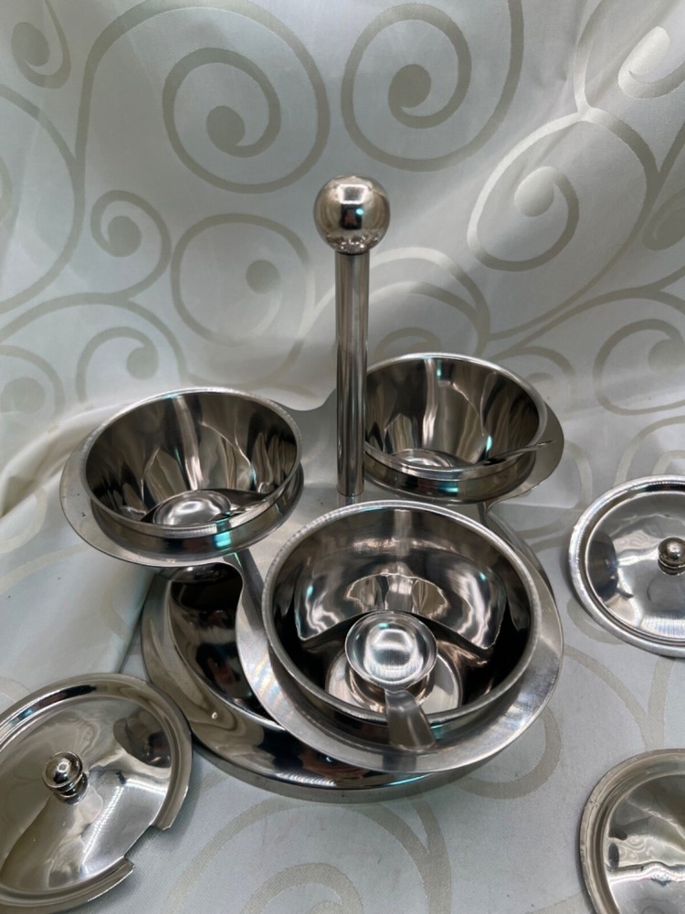 Stainless steel condiment pickle server