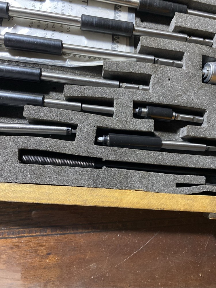 SPI Interchangeable Rod Inside Micrometer 2-12” 12-372-9 Complete