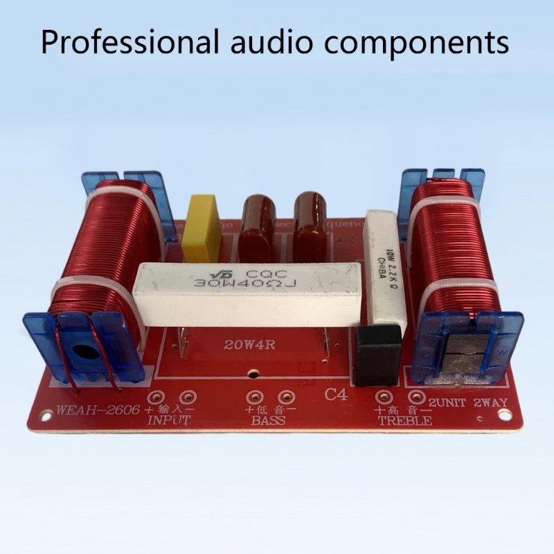 400W 2 Ways Speaker Crossover Treble Bass Filter Frequency Divider