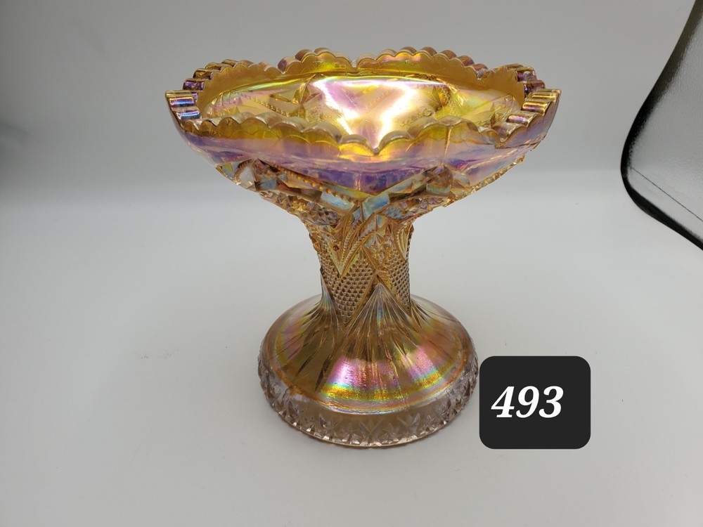 Amber Iridescent Vase