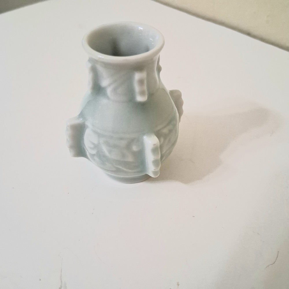 Vintage Miniature Celadon Vase