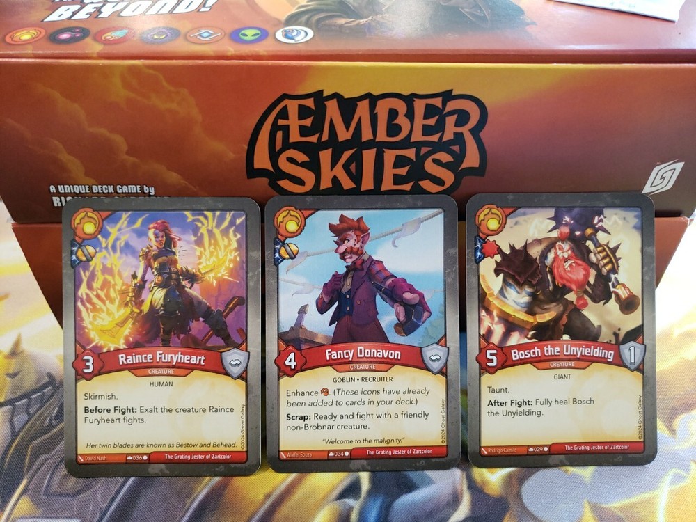 Unscanned Keyforge Aember Skies Deck - Brobnar Geistoid Logos