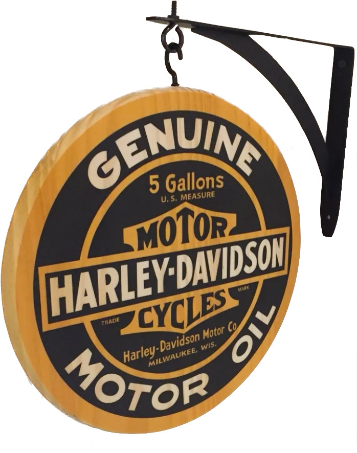 Harley Davidson Genuine Motor Oil 12" (inch) Double Sided Pub Sign