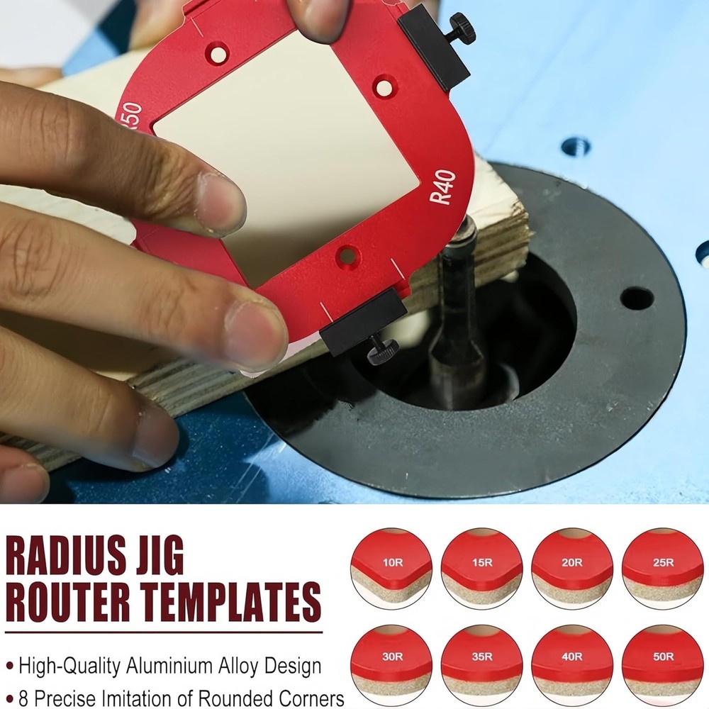 Alloy Corner Radius Template - Adjustable Circle Locator Woodworking Tool