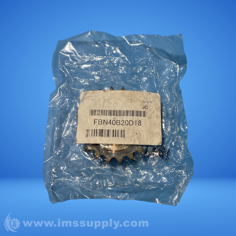 FBN40B20D18 Roller Chain Sprocket, Finished Bore, RS Type Chain FNFP