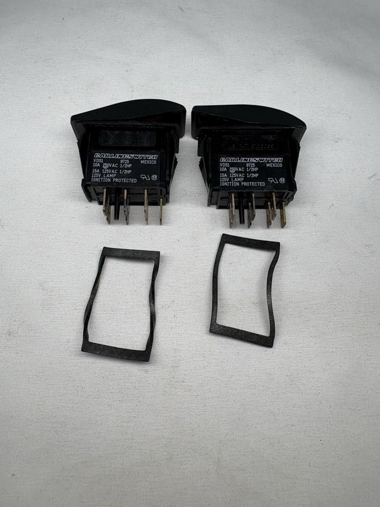 Carling Technologies VD51 10A 250VAC 1/2HP Ignition Protected Switch Button QTY2
