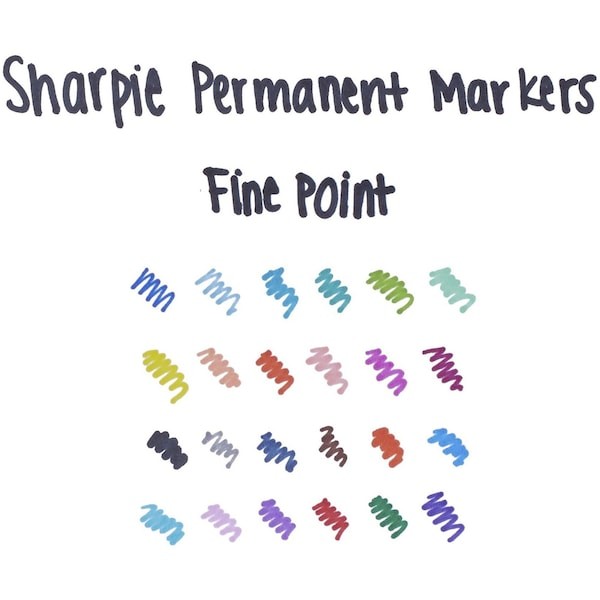 Sharpie 30004 Permanent Marker, Green, Fine Tip, Capped, 12 Pk